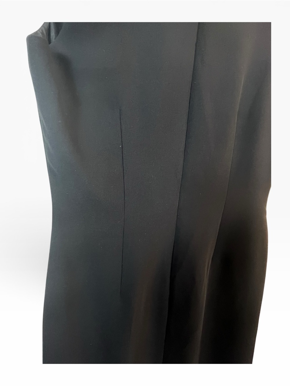 Davis Warren, Elegant Black Dress with ruffle collar Pettit size 8 NWOT - Picture 9 of 11
